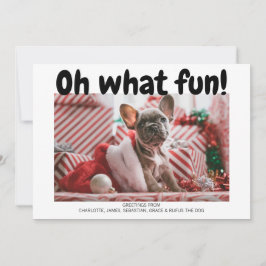 O wat leuk Kerstkaart met vetgedrukt ruitpatroon
