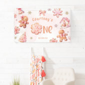 O wat leuk Kerstkoekje 1e Verjaardag Spandoek (Insitu)