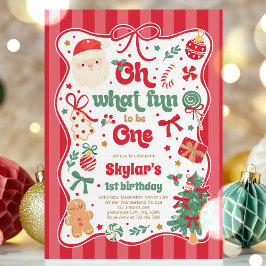 O wat leuk om één kerstboog te zijn 1e verjaardag kaart