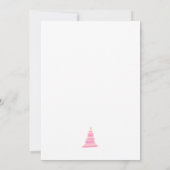 O wat leuk Retro Roze Waterverf 1e Verjaardag Kaart (Achterkant)