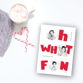 O wat leuk Speelse uitsnijdingen 3 foto's Seizoens Feestdagenkaart