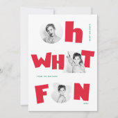 O wat leuk Speelse uitstansels 3 foto Seizoens- Feestdagenkaart (Voorkant)