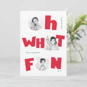 O wat leuk Speelse uitstansels 3 foto Seizoens- Feestdagenkaart (Staand voorkant)