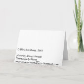 O wij houden van Schapen Kaart (Achterkant)