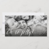 O Zo Eenvoudig Eenvoudig Script Modern Kerst Foto Feestdagenkaart (Voorkant)