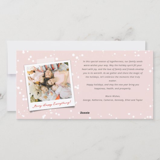 O Zo Eenvoudig Eenvoudig Script Modern Kerst Foto Feestdagenkaart (Achterkant)