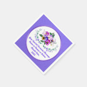 O zo Mooie Persoonlijke Viooltjes Papieren Servetj Servet (Hoek)