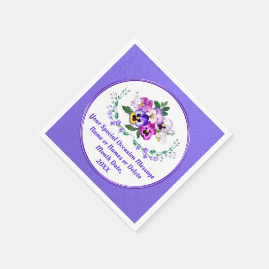 O zo Mooie Persoonlijke Viooltjes Papieren Servetj Servet (Hoek)