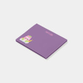 O zo schattige roze uil post-it® notes (Schuin)