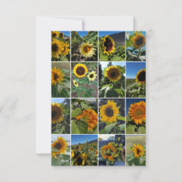 O Zo Veel Zonnebloemen Collage Notitiekaartje