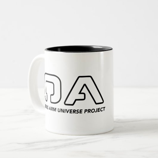 OA basic Logo and graphic mug Tweekleurige Koffiemok (Voorkant links)