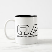 OA basic Logo and graphic mug Tweekleurige Koffiemok (Links)