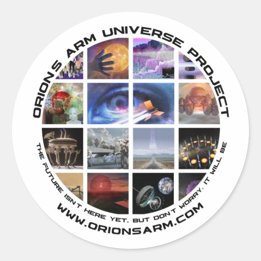 OA-logo fotocollage sticker (Voorkant)