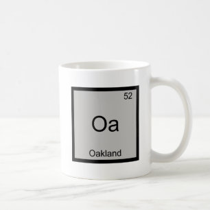 Oa - Oakland City Chemie Elementsymbool T-Shirt Koffiemok