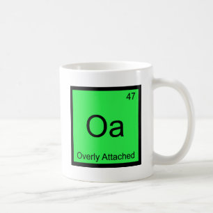 Oa - Overmatig Aangehechte Chemisch Elementsymbool Koffiemok