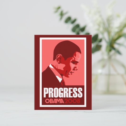 Oabma Red Progress Briefkaart (Staand voorkant)