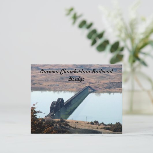Oacoma-Chamberlain Railroad Bridge Briefkaart (Staand voorkant)