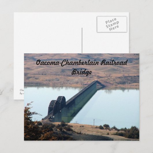 Oacoma-Chamberlain Railroad Bridge Briefkaart (Voorkant / Achterkant)