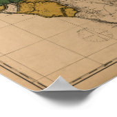 Oahu, 1881,  Hawaii-kaart Poster (Hoek)