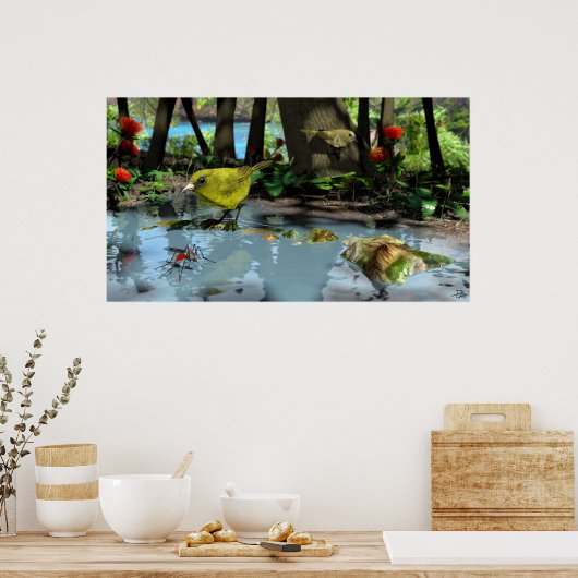 Oahu Amakihi Poster (Keuken)