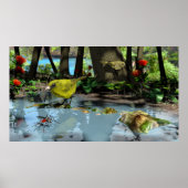 Oahu Amakihi Poster (Voorkant)