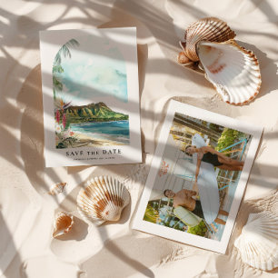 Oahu Aquarel Save the Date Foto