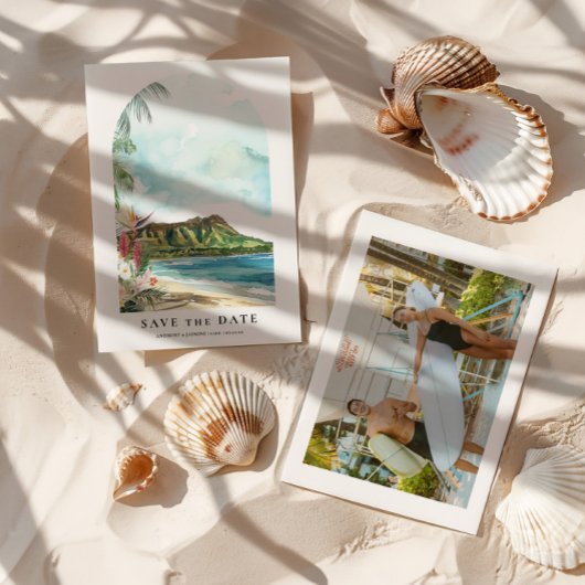 Oahu Aquarel Save the Date Foto