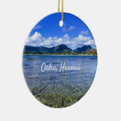 Oahu Beach Cove  Keramisch Ornament (Rechts)