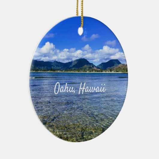 Oahu Beach Cove Keramisch Ornament (Rechts)