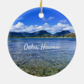 Oahu Beach Cove  Keramisch Ornament (Achterkant)