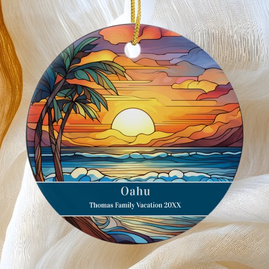Oahu Beach Vakantie Keramisch Ornament
