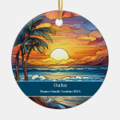 Oahu Beach Vakantie Keramisch Ornament (Voorkant)