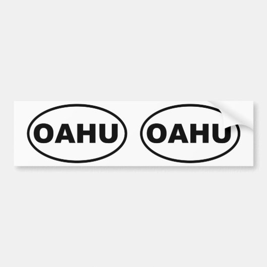 OAHU BUMPERSTICKER (Voorkant)