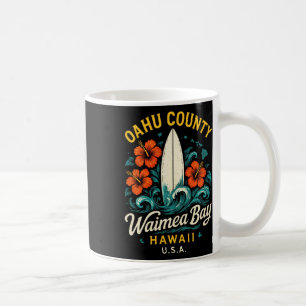 Oahu County Waimea Y - Hawaï surfen Retro Koffiemok