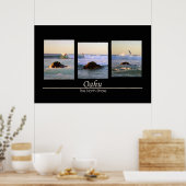 Oahu - De noordkust - Surfen Poster (Keuken)