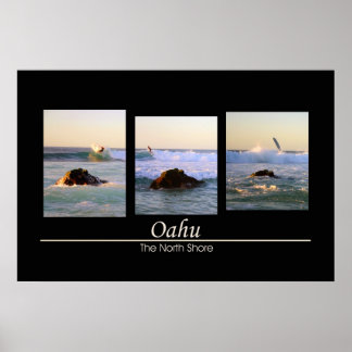 Oahu - De noordkust - Surfen Poster
