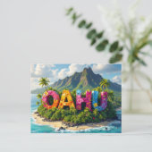 Oahu dromen briefkaart (Staand voorkant)