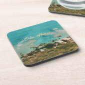 Oahu Hawaï Eiland Reis Souvenir Bier Onderzetter (Linkerzijde)