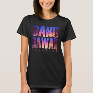 Oahu Hawaï strand zomer vakantie bijpassende famil T-shirt