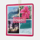 Oahu, Hawaï Zeegezicht Keramisch Ornament (Links)