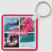 Oahu, Hawaï Zeegezicht Sleutelhanger (Achterkant)