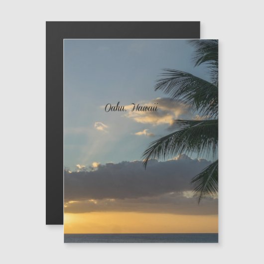 Oahu, Hawaï zonsondergang (Voorkant / Achterkant)