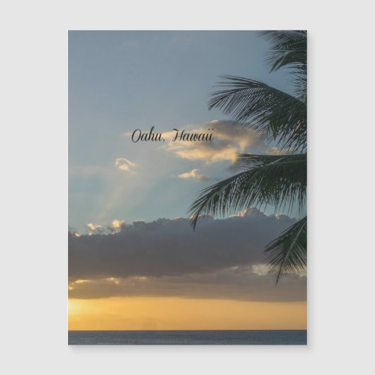 Oahu, Hawaï zonsondergang (Voorkant)