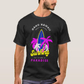 Oahu Hawaii Banzai Pipeline Beach Surfing Island P T-shirt (Voorkant)