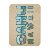 Oahu Hawaii Beach Foto Tekst Magneet (Verticaal)