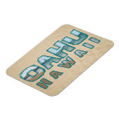 Oahu Hawaii Beach Foto Tekst Magneet (Linkerzijde)