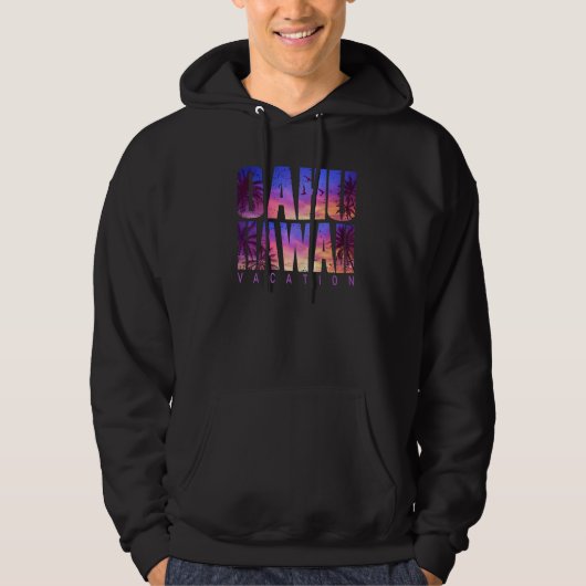 Oahu Hawaii Beach Summer Vacation Matching Family Hoodie (Voorkant)