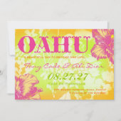 OAHU HAWAII-bestemmingsuitnodiging Kaart (Voorkant)