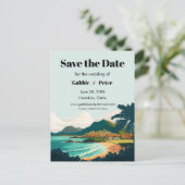 Oahu Hawaii Bruiloft Save the Date Briefkaart (Staand voorkant)