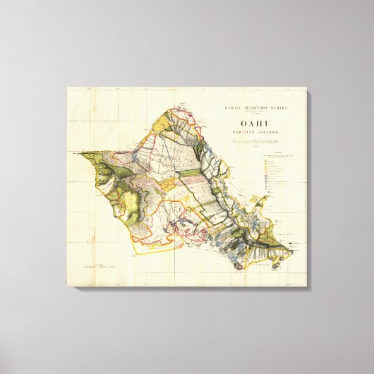 Oahu, Hawaii Canvas Afdruk (Voorkant)